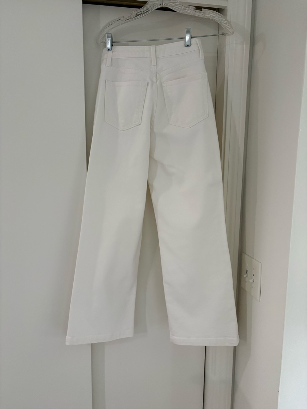 BD Just Black Denim White High-Rise Patch-Pocket Wide-Leg Jeans - Size 24 - Picture 3 of 5